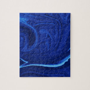 Cobalt blue background Textured Handmade Jigsaw Puzzle