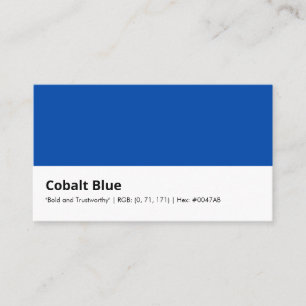 Cobalt Blue "Bold and Trustworthy" Business Card