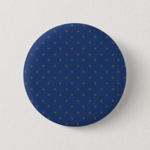 Cobalt Blue Brown Polka Dots. Need More Flair? Buy 6 Cm Round Badge