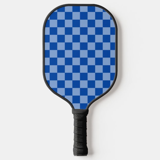 Cobalt Blue Chequerboard Pickleball Paddle (Front)