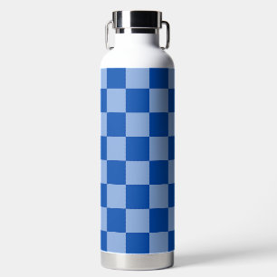 Cobalt Blue Chequerboard Water Bottle