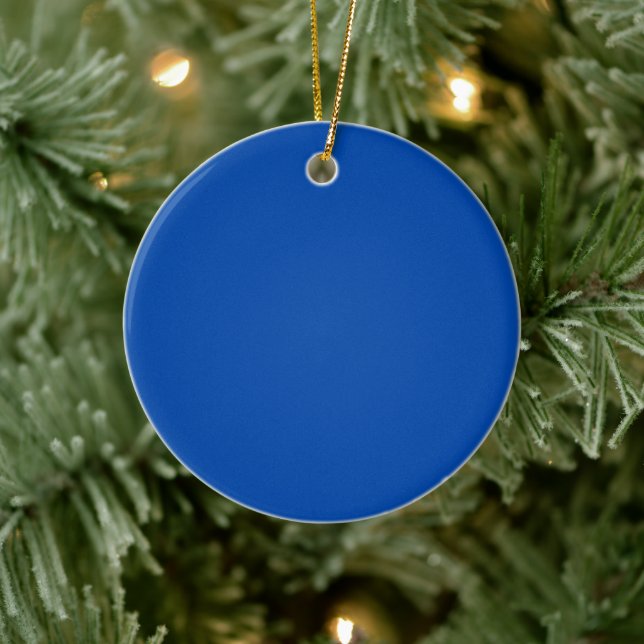 Cobalt Blue Circle Ceramic Tree Decoration (Tree)