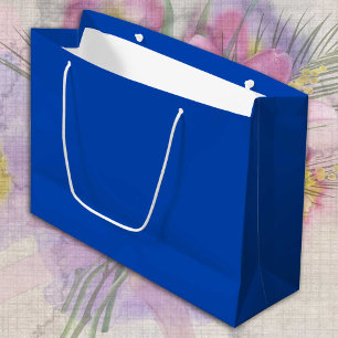 Cobalt Blue Colour solid minimalist Elegant Large Gift Bag