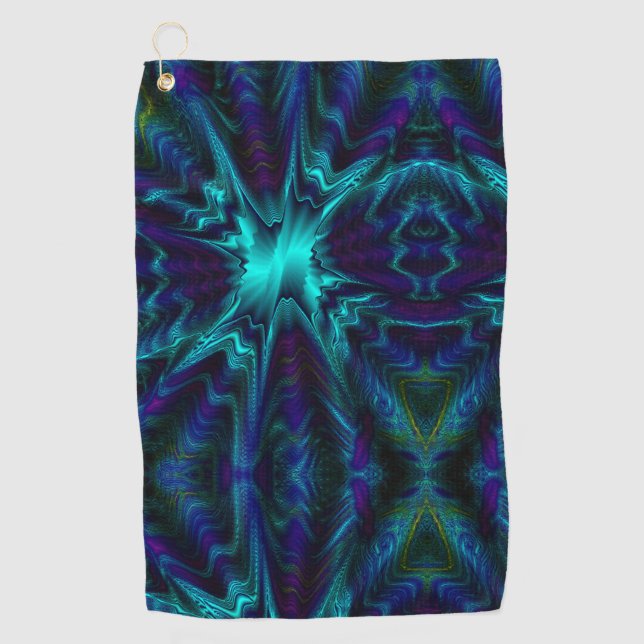 Cobalt Blue Design  Golf Towel (Front)
