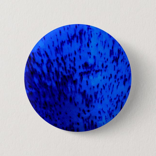 Cobalt Blue Earthenware 6 Cm Round Badge (Front)