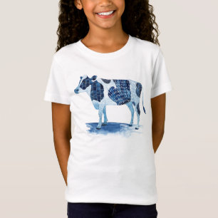 Cobalt Blue Farm Animals - Cow T-Shirt