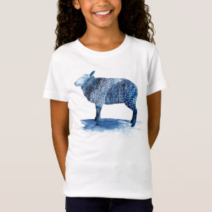 Cobalt Blue Farm Animals - Sheep T-Shirt