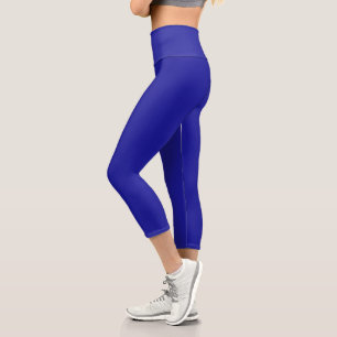 Cobalt Blue Fitness Capri Leggings