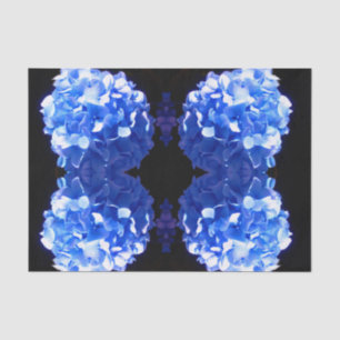 Cobalt blue floral elegant blue hydrangeas tissue paper