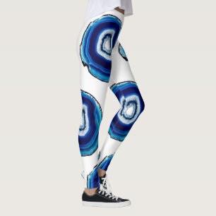 Cobalt blue Geode design Leggings