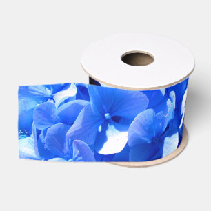 Cobalt Blue Hydrangea Grosgrain Ribbon