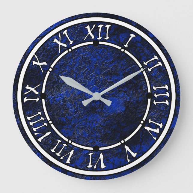Cobalt blue large clock (Front)