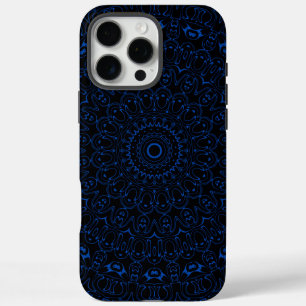 Cobalt Blue Mandala with Intricate Symmetry iPhone 16 Pro Max Case