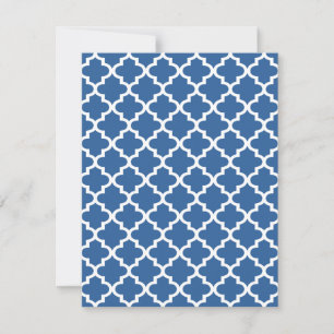 Cobalt Blue Moroccan Tile Trellis Invitation