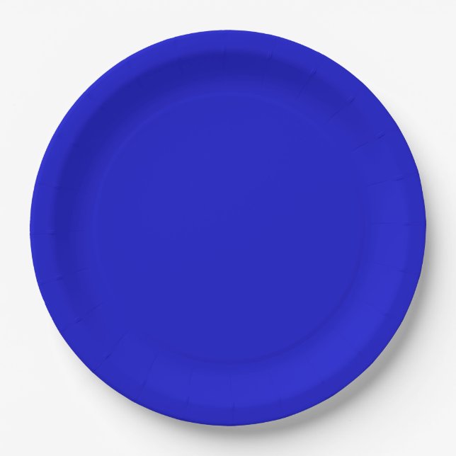 Cobalt Blue Paper Plate (Front)