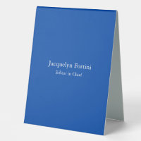 Cobalt Blue Plain Elegant Modern Minimalist