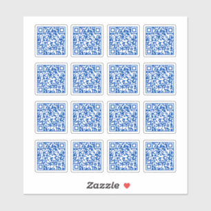 Cobalt Blue QR Code Laser Cut Vinyl