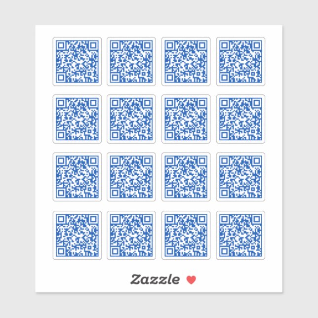 Cobalt Blue QR Code Laser Cut Vinyl  (Sheet)