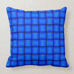Cobalt Blue Ribbon Throw Pillow