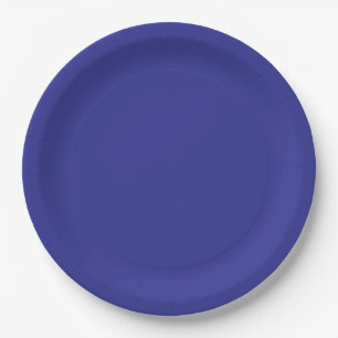 Cobalt Blue Solid Blue Paper Plate