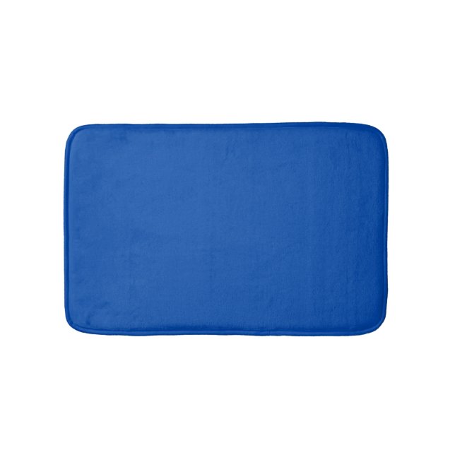 Cobalt Blue Solid Colour Bath Mat (Front)