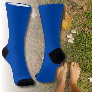 Cobalt Blue Solid Colour Classic Elegant Socks