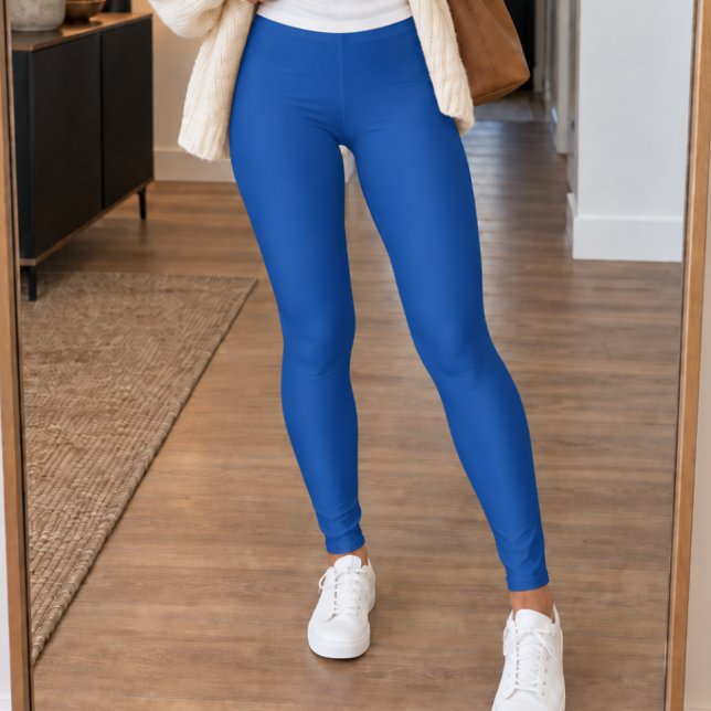 Cobalt Blue Solid Leggings (Creator Uploaded)