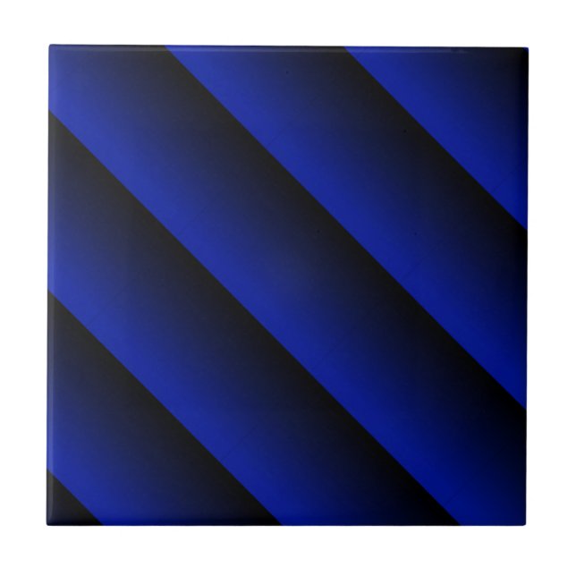 Cobalt Blue Stripe Tile (Front)