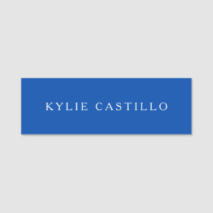 Cobalt Blue Unique Classical Professional Name Tag