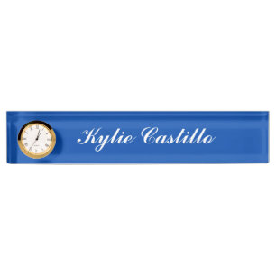 Cobalt Blue Unique Professional Calligraphy Name Nameplate