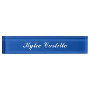 Cobalt Blue Unique Professional Calligraphy Name Nameplate