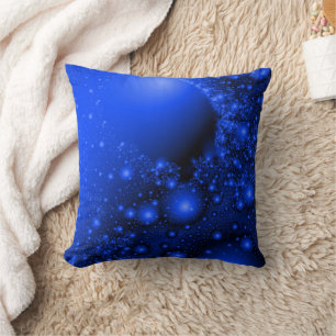 Cobalt Blue Universe Fractal Art  Cushion