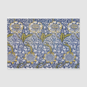 Cobalt Blue Vintage William Morris Decoupage Tissue Paper