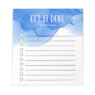 Cobalt Blue Watercolor Personalised To-Do List