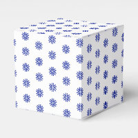 Cobalt Blue White star snowflakes pattern gift