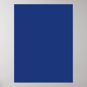 Cobalt Dark Blue Solid Trend Colour Background Poster