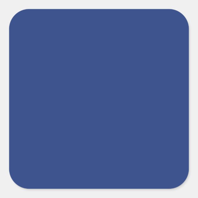 Cobalt Dark Blue Solid Trend Colour Background Square Sticker (Front)