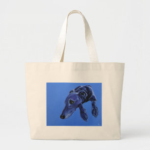 'Cobalt daydream' - blue lurcher tote bag