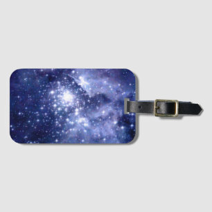 Cobalt Dreams Stars Galaxies Space Universe Nebula Luggage Tag