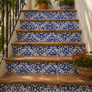 Cobalt Heritage Classic Blue and White Geometric Tile