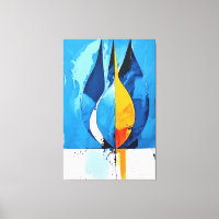 Cobalt Line Art Intrigue Abstract 