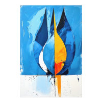 Cobalt Line Art Intrigue Abstract 