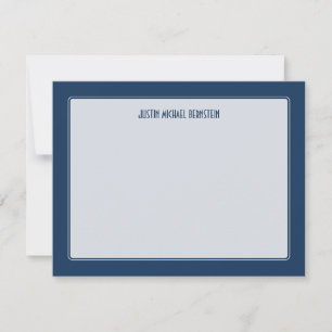 Cobalt Simple Note Card