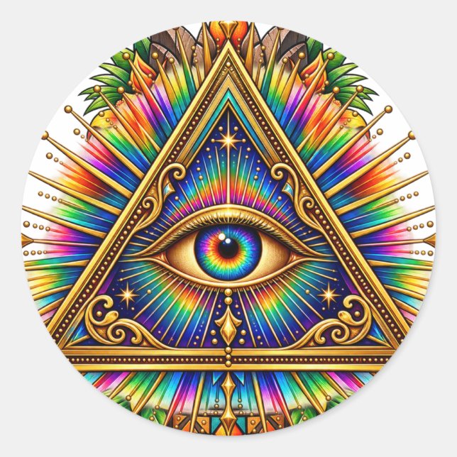 Cobalt Sun Eye Sticker (Front)