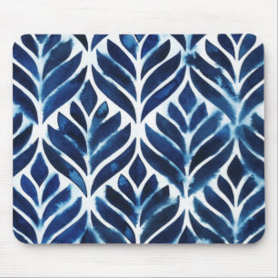 Cobalt Watercolor Tiles IV Mouse Mat