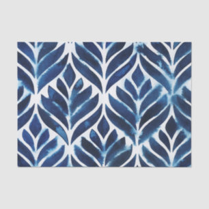 Cobalt Watercolor Tiles IV Tissue Paper