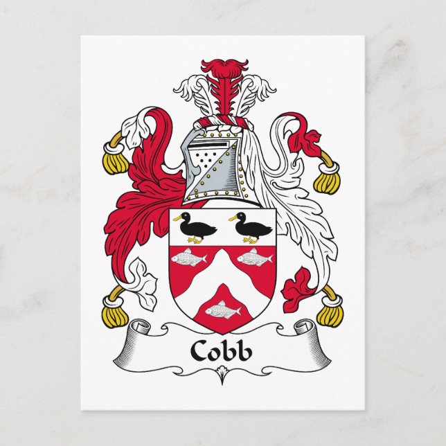 Cobb Family Crest Postcard (Front)