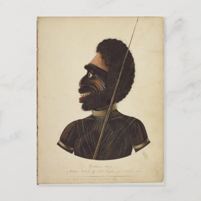 Cobbawn Wogi, native chief of Port Stephen Postcard (Front)
