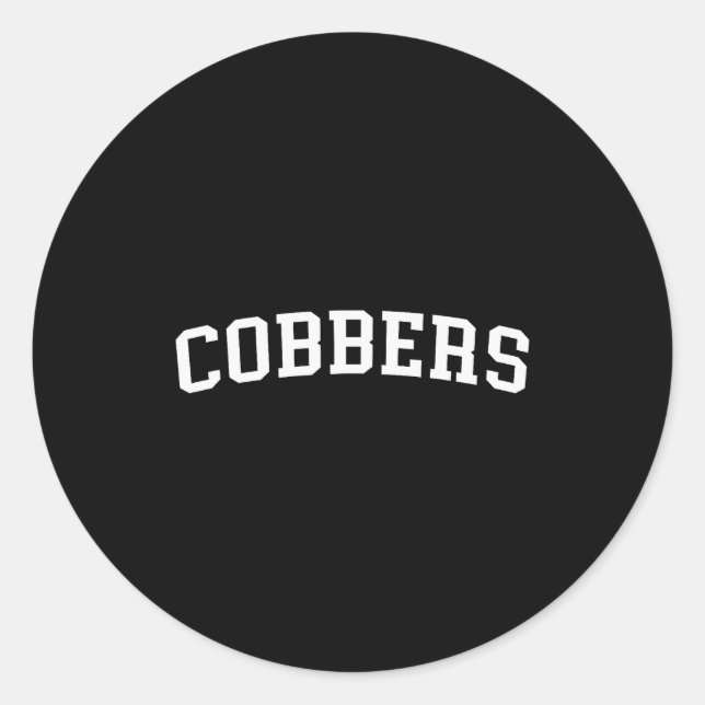 Cobbers  classic round sticker (Front)