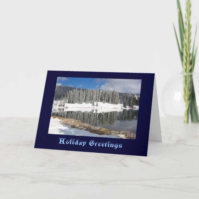 Cobbett Lake After Early Snow Holiday Card (Front)